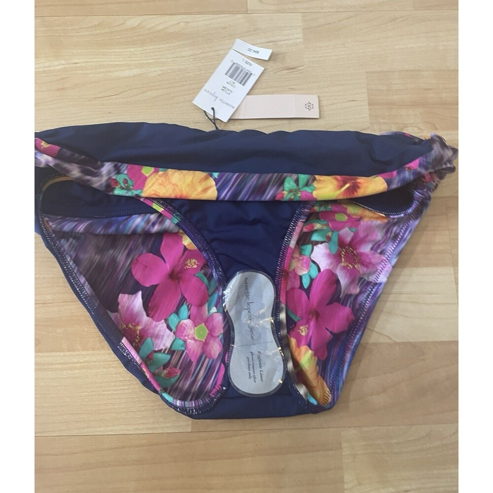 NWT Nanette Lepore Swimsuit Bikini Bottom Size Large Floral - Picture 6 of 7